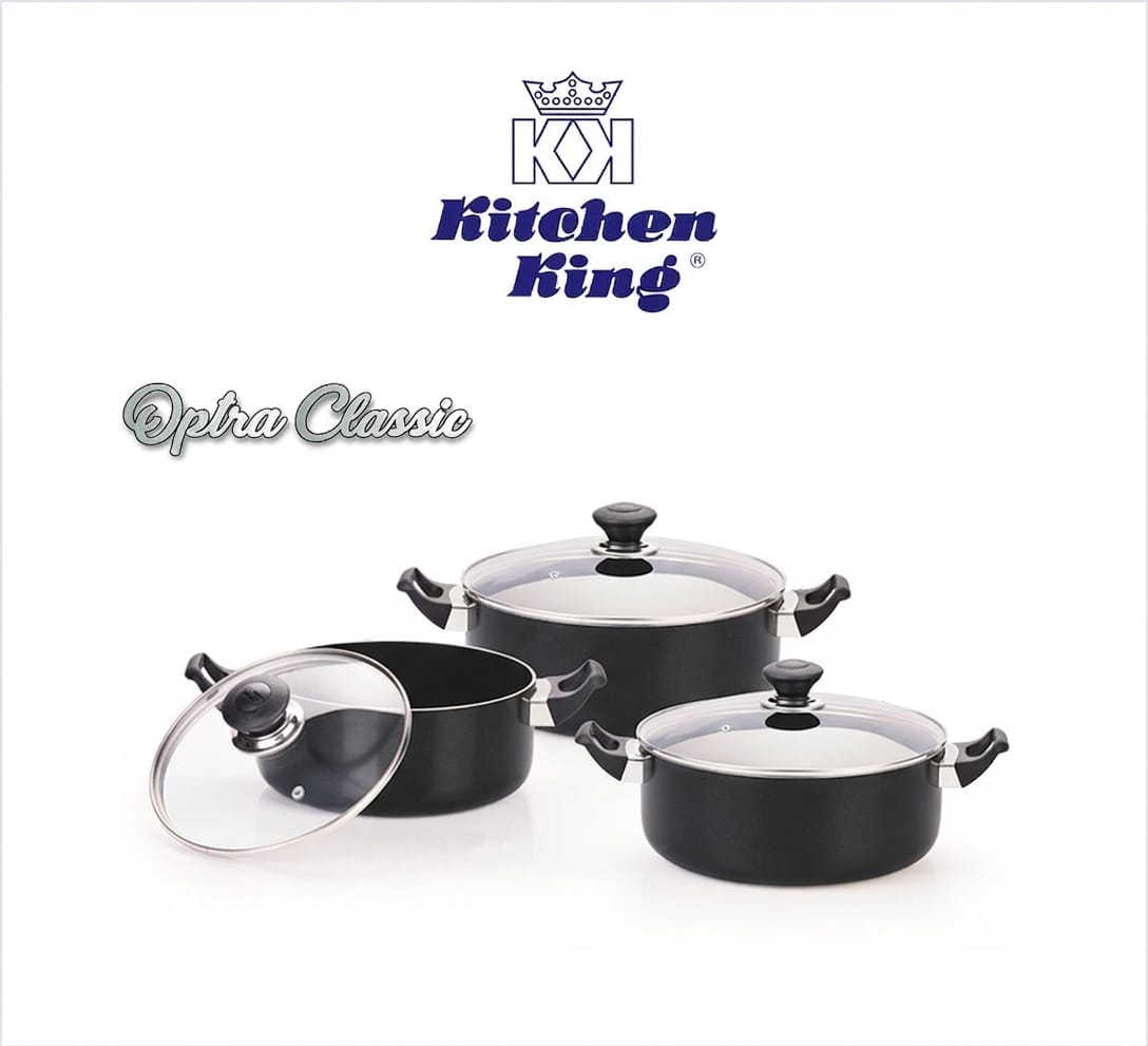 KK Optra classic Wok Set Non-Stick (Induction) (24-26-28 CM)